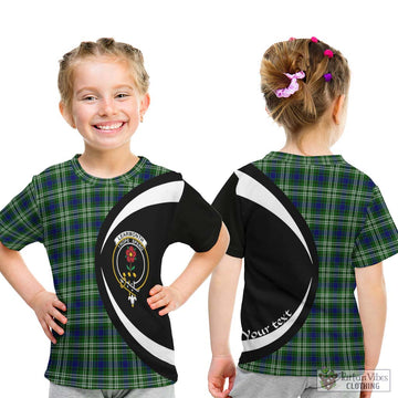 Learmonth Tartan Kid T-Shirt with Family Crest Circle Style