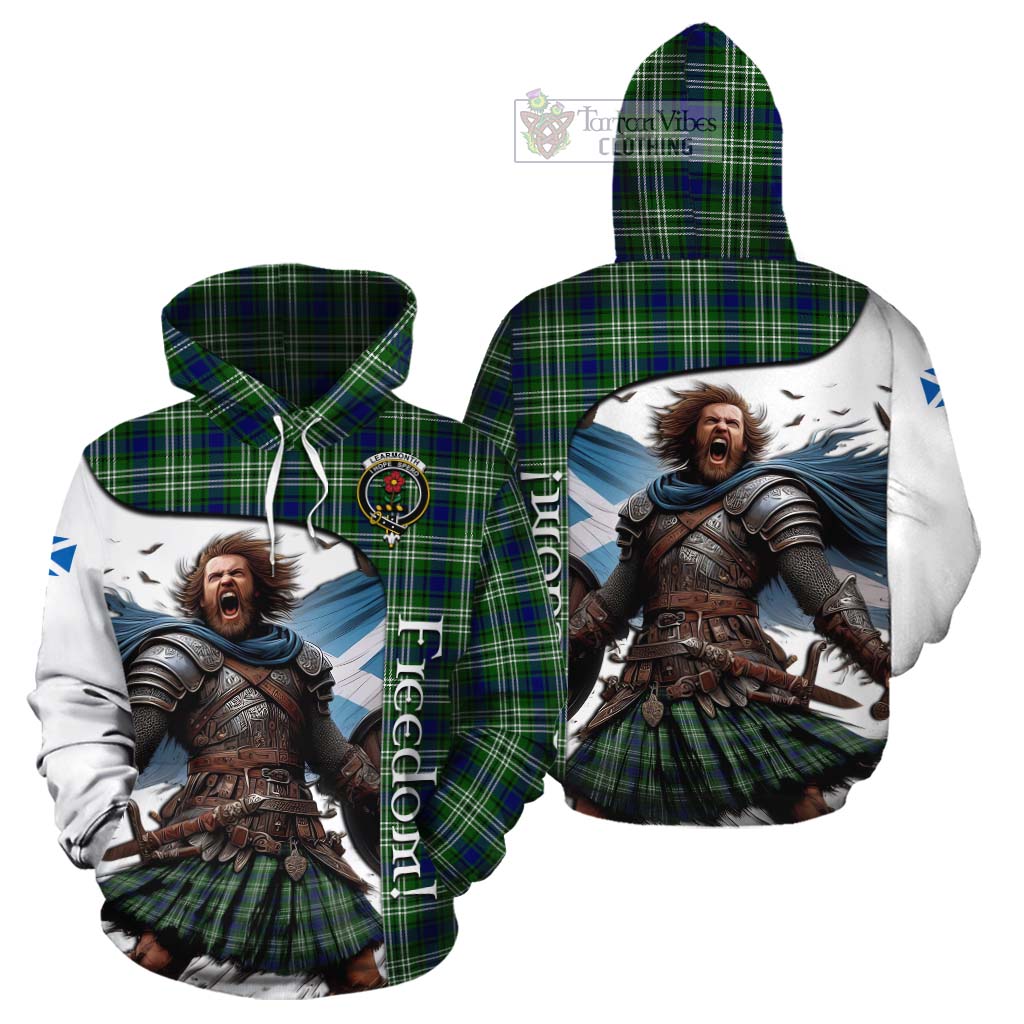 Tartan Vibes Clothing Learmonth Crest Tartan Cotton Hoodie Inspired by the Freedom of Scottish Warrior