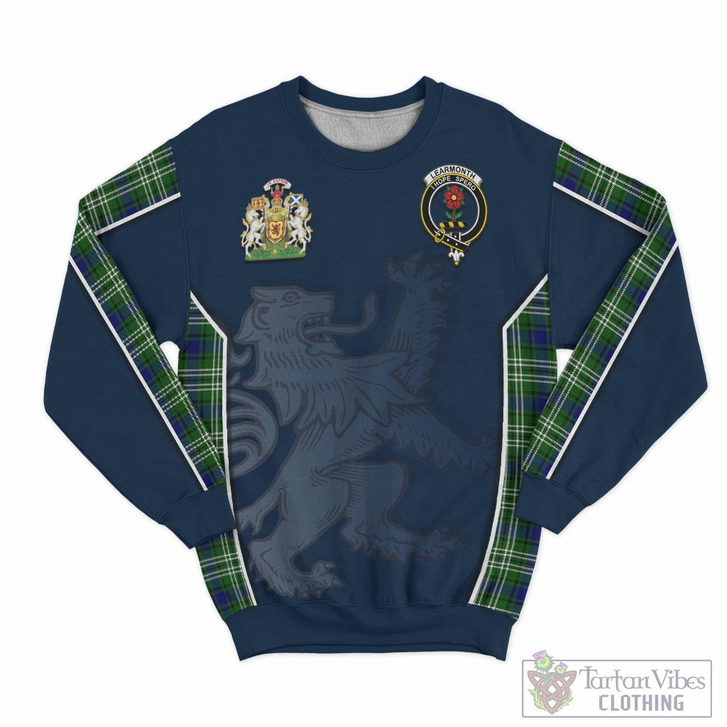 Tartan Vibes Clothing Learmonth Tartan Sweater with Family Crest and Lion Rampant Vibes Sport Style