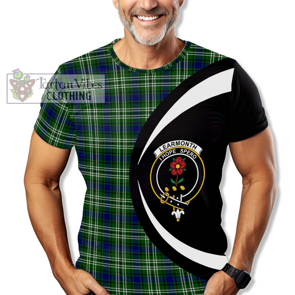 Tartan Vibes Clothing Learmonth Tartan T-Shirt with Family Crest Circle Style