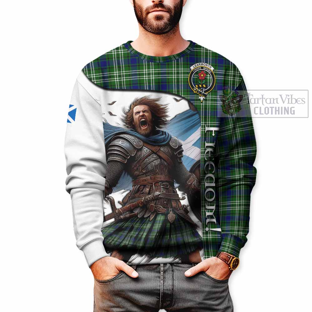 Tartan Vibes Clothing Learmonth Crest Tartan Sweatshirt Inspired by the Freedom of Scottish Warrior