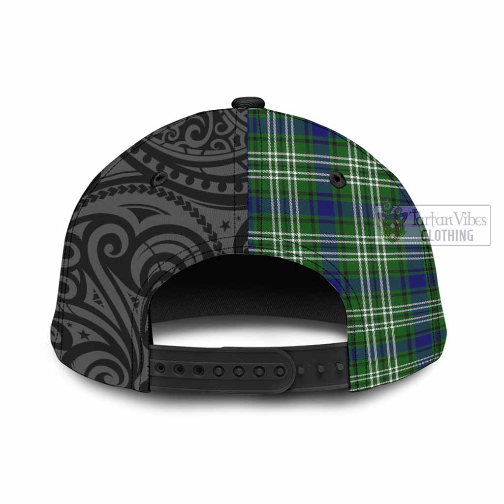 Tartan Vibes Clothing Learmonth Tartan Classic Cap with New Zealand Silver Fern Half Style