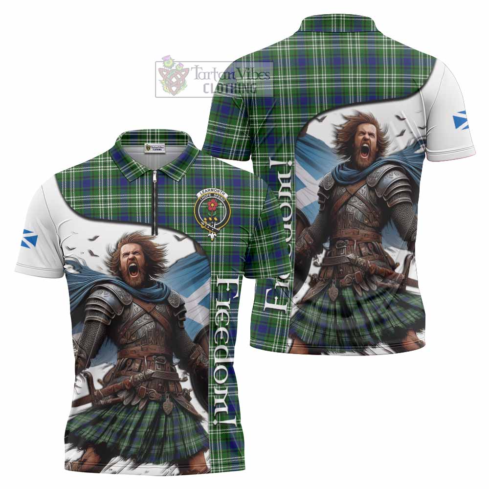 Tartan Vibes Clothing Learmonth Crest Tartan Zipper Polo Shirt Inspired by the Freedom of Scottish Warrior