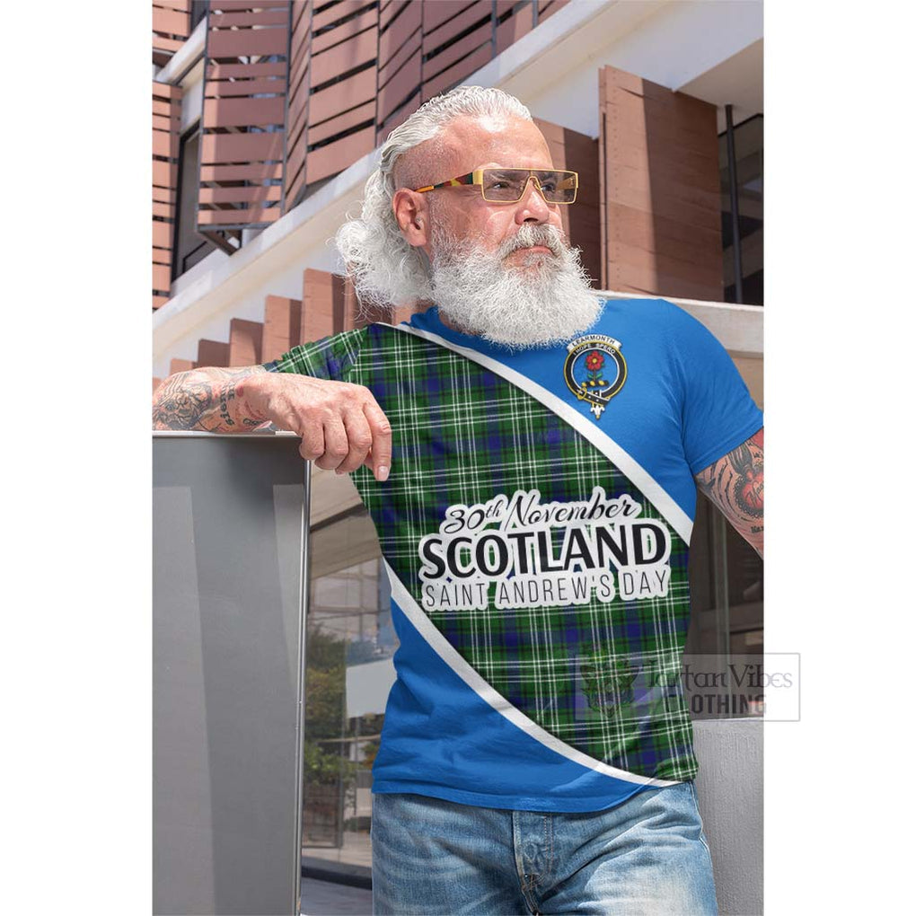 Tartan Vibes Clothing Learmonth Family Crest Tartan Cotton T-shirt Celebrate Saint Andrew's Day in Style