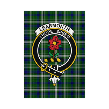 Learmonth Tartan Garden Flag with Family Crest - Tartan Vibes Clothing