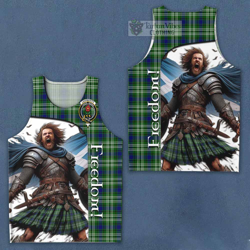 Tartan Vibes Clothing Learmonth Crest Tartan Men's Tank Top Inspired by the Freedom of Scottish Warrior