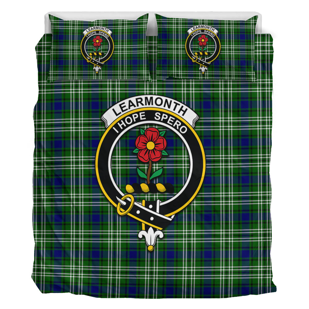 Learmonth Tartan Bedding Set with Family Crest - Tartan Vibes Clothing