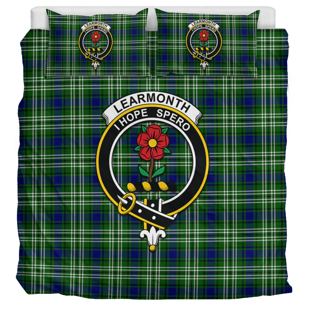 Learmonth Tartan Bedding Set with Family Crest UK Bedding Set UK Super King 104*94 inch - Tartan Vibes Clothing