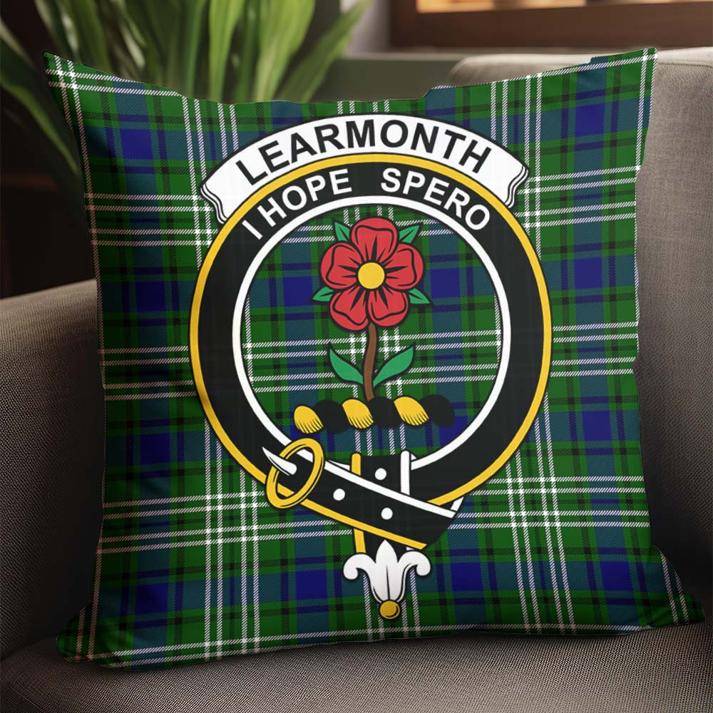 Learmonth Tartan Pillow Cover with Family Crest - Tartanvibesclothing