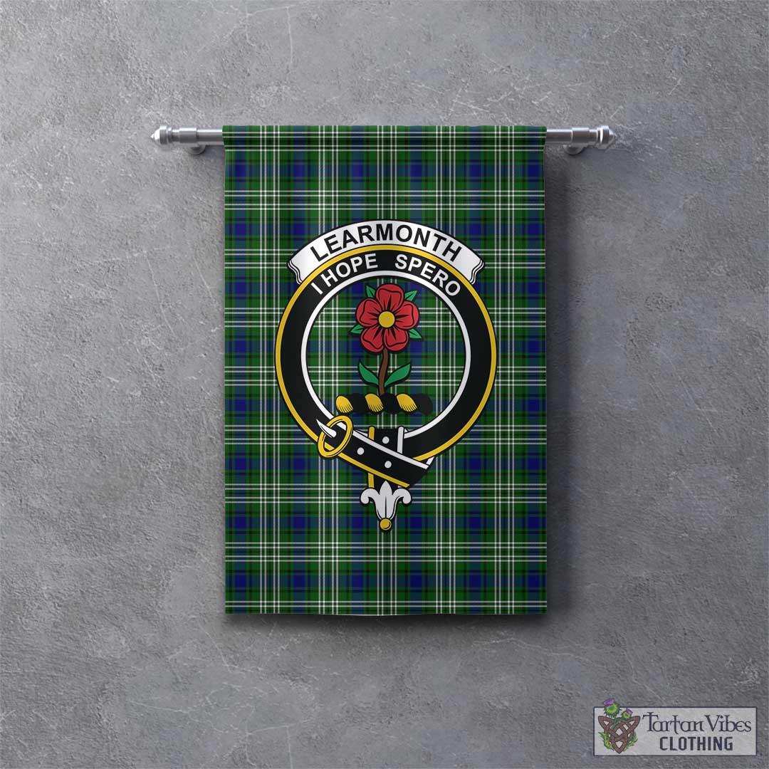 Tartan Vibes Clothing Learmonth Tartan Gonfalon, Tartan Banner with Family Crest