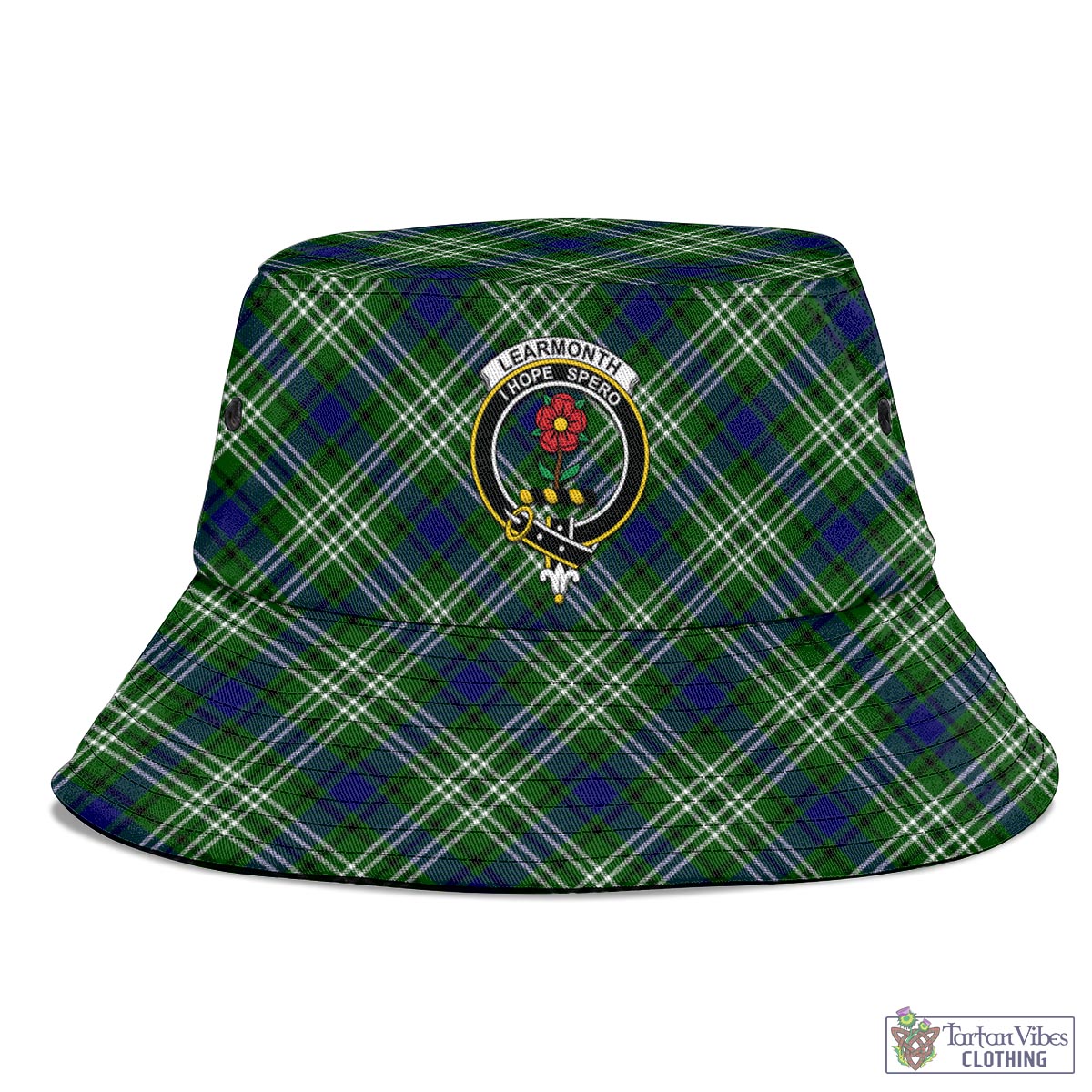 Tartan Vibes Clothing Learmonth Tartan Bucket Hat with Family Crest