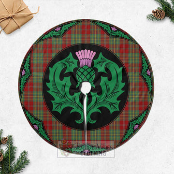 Leask Tartan Christmas Tree Skirt Scottish Thistle Style