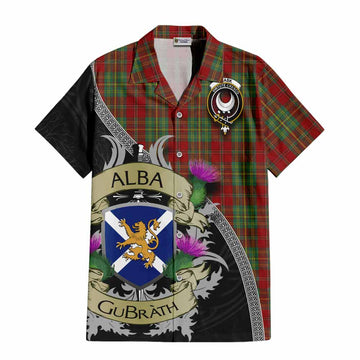 Leask Tartan Family Crest Hawaiian Shirt Lion Rampant Royal Thistle Shield Celtic Inspired Kid - Tartan Vibes Clothing