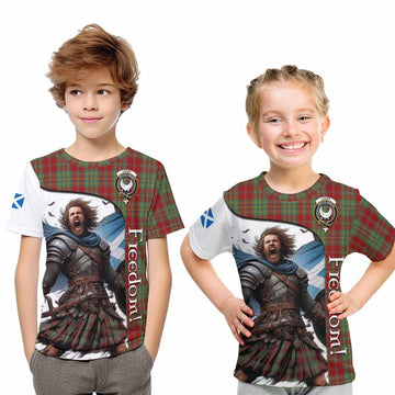 Leask Crest Tartan Kid T-Shirt Inspired by the Freedom of Scottish Warrior