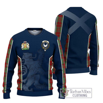 Leask Tartan Ugly Sweater with Family Crest and Lion Rampant Vibes Sport Style