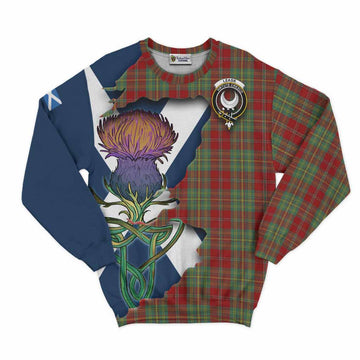 Leask Tartan Family Crest Sweatshirt Scottish Thistle Celtic Inspired Unisex - Tartan Vibes Clothing