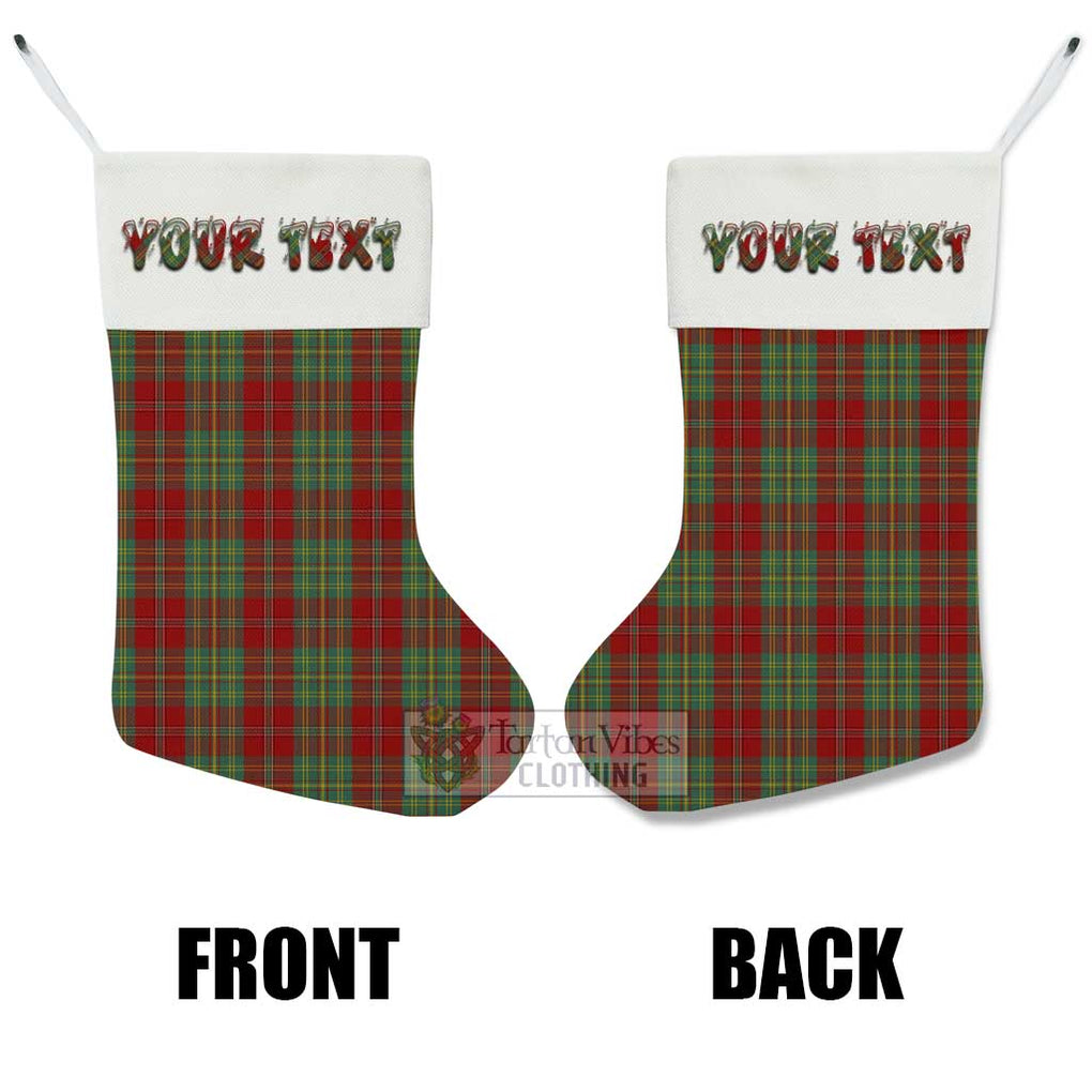 Tartan Vibes Clothing Leask Tartan Christmas Stocking with Personalized Text