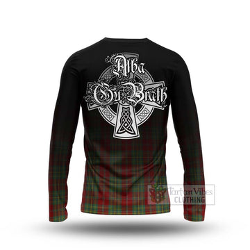 Leask Tartan Long Sleeve T-Shirt Featuring Alba Gu Brath Family Crest Celtic Inspired