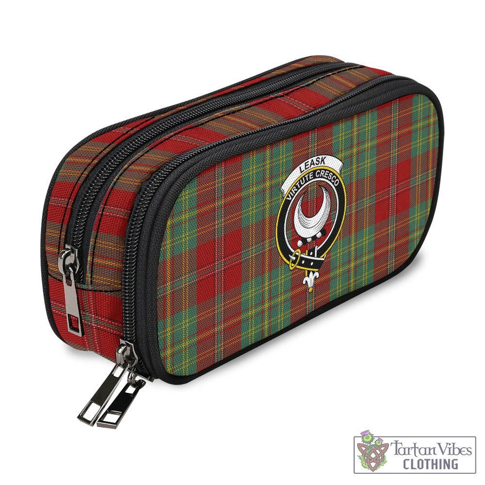 Tartan Vibes Clothing Leask Tartan Pen and Pencil Case with Family Crest