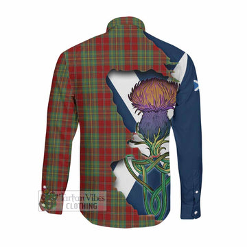 Leask Tartan Family Crest Long Sleeve Button Shirt Scottish Thistle Celtic Inspired Men's Shirt - Tartan Vibes Clothing
