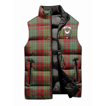 Leask Tartan Sleeveless Puffer Jacket with Family Crest