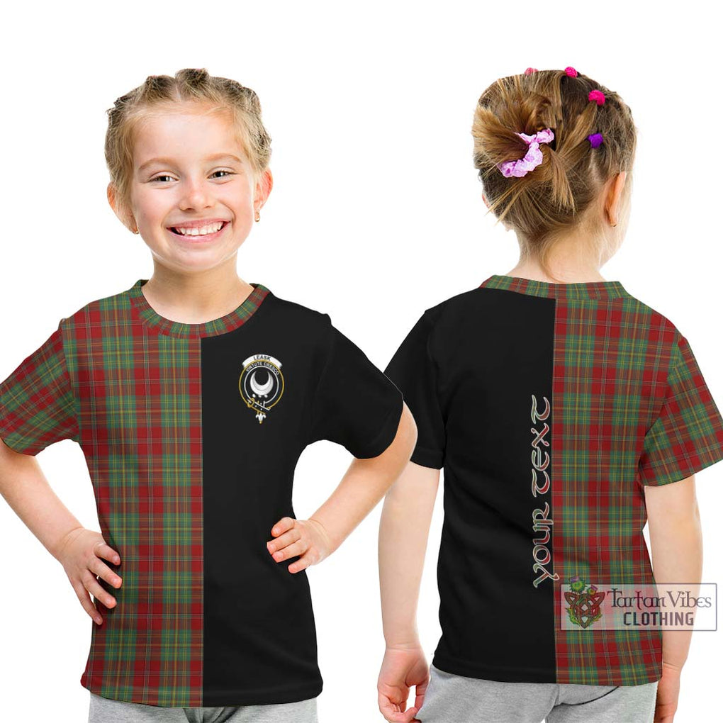 Leask Tartan Kid T-Shirt with Family Crest and Half Of Me Style - Tartan Vibes Clothing