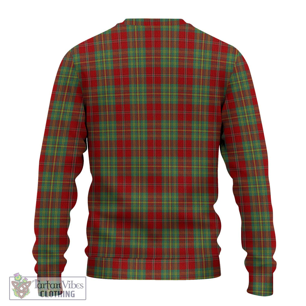 Leask Tartan Knitted Sweater with Family Crest DNA In Me Style - Tartanvibesclothing Shop