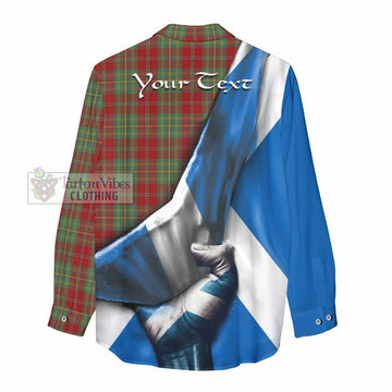 Leask Tartan Women's Casual Shirt with Family Crest Scotland Patriotic Style