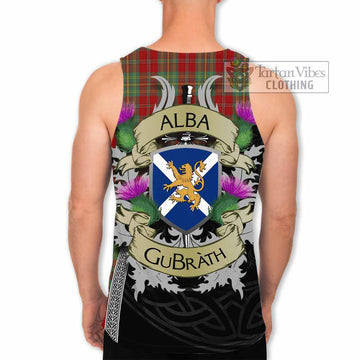Leask Tartan Family Crest Men's Tank Top Lion Rampant Royal Thistle Shield Celtic Inspired - Tartan Vibes Clothing