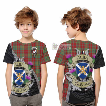 Leask Tartan Family Crest Kid T-Shirt Lion Rampant Royal Thistle Shield Celtic Inspired - Tartan Vibes Clothing