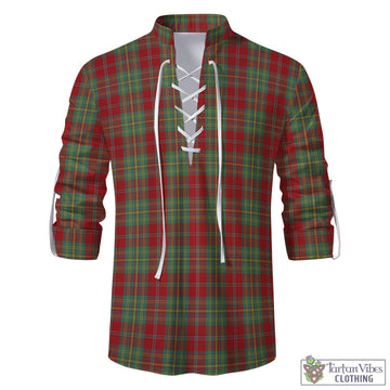 Leask Tartan Men's Scottish Traditional Jacobite Ghillie Kilt Shirt