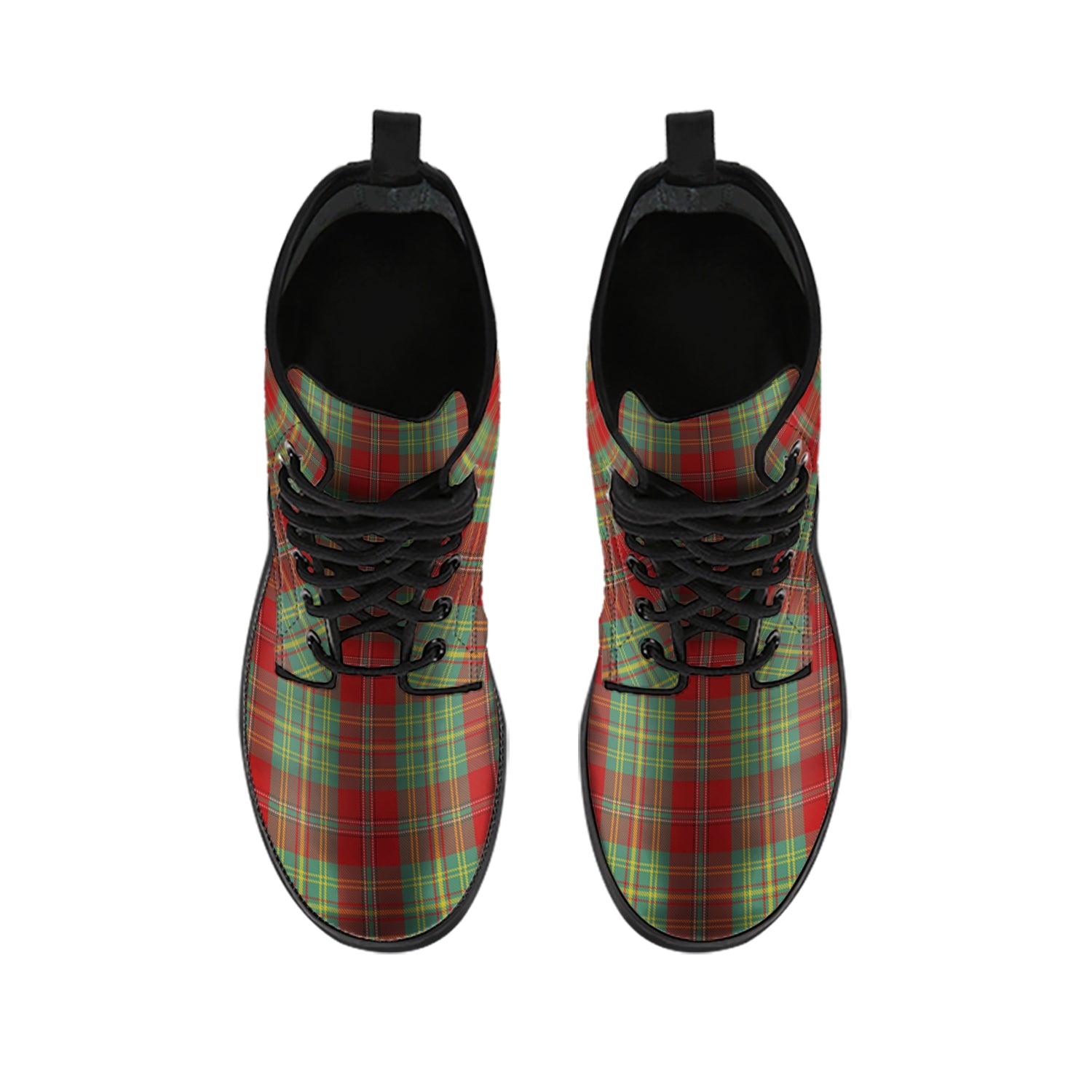 Leask Tartan Leather Boots - Tartan Vibes Clothing