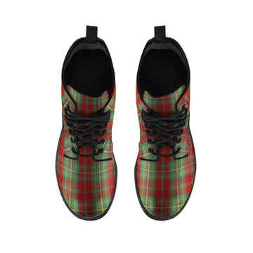 Leask Tartan Leather Boots