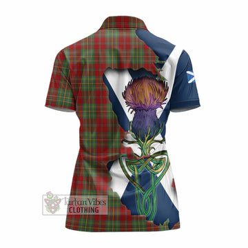 Leask Tartan Family Crest Women's Polo Shirt Scottish Thistle Celtic Inspired - Tartan Vibes Clothing