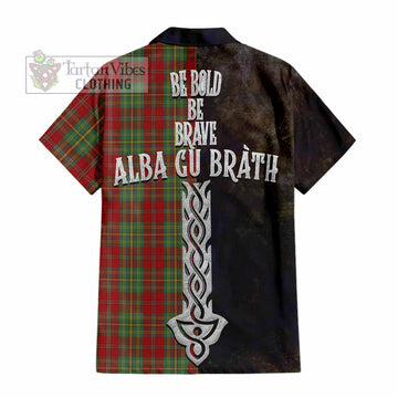 Leask Tartan Family Crest Hawaiian Shirt Alba Gu Brath Be Brave Lion Ancient Style - Tartan Vibes Clothing