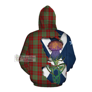 Leask Tartan Family Crest Cotton Hoodie Scottish Thistle Celtic Inspired Pullover Hoodie - Tartan Vibes Clothing