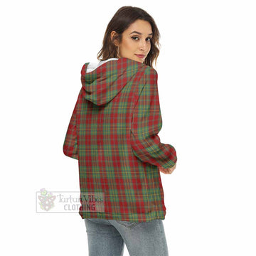 Leask Tartan Women's Borg Fleece Hoodie with Half Zip - Tartan Vibes Clothing