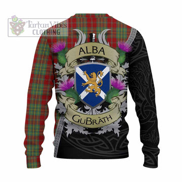 Leask Tartan Family Crest Knitted Sweater Lion Rampant Royal Thistle Shield Celtic Inspired - Tartan Vibes Clothing