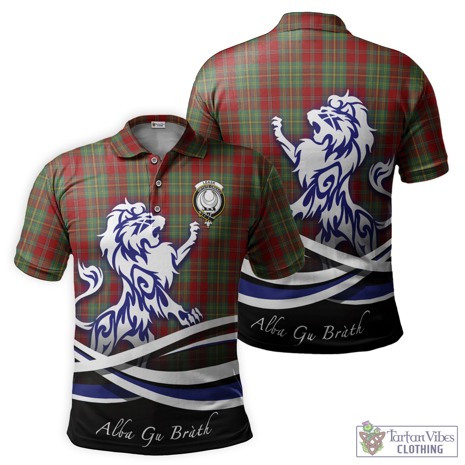 leask-tartan-polo-shirt-with-alba-gu-brath-regal-lion-emblem