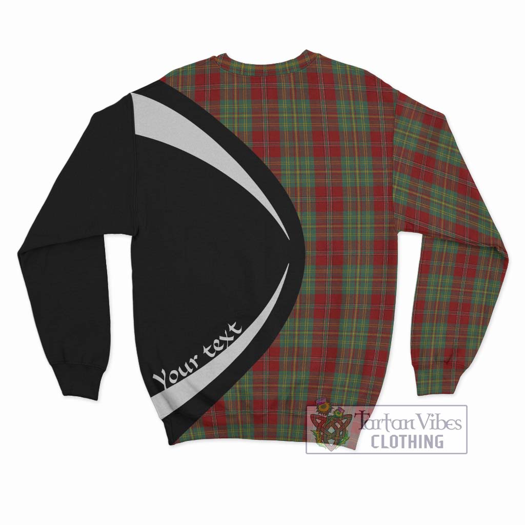 Leask Tartan Sweatshirt with Family Crest Circle Style - Tartan Vibes Clothing