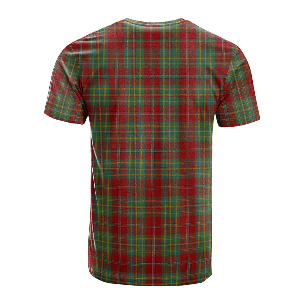 Leask Tartan T-Shirt with Family Crest - Tartan Vibes Clothing