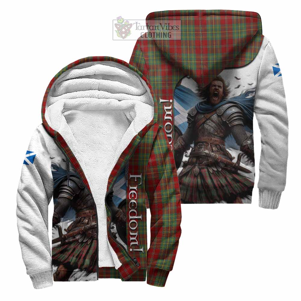 Tartan Vibes Clothing Leask Crest Tartan Sherpa Hoodie Inspired by the Freedom of Scottish Warrior