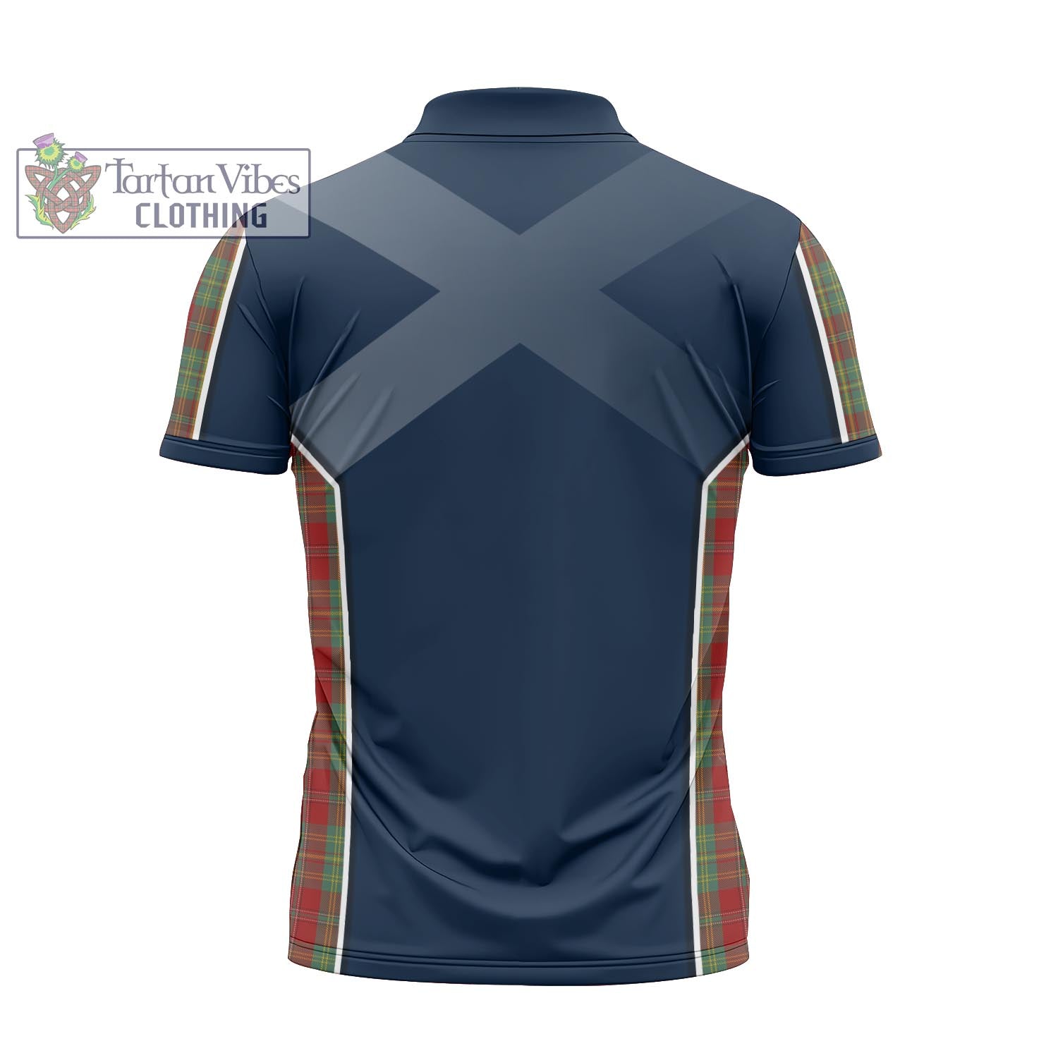 Tartan Vibes Clothing Leask Tartan Zipper Polo Shirt with Family Crest and Scottish Thistle Vibes Sport Style