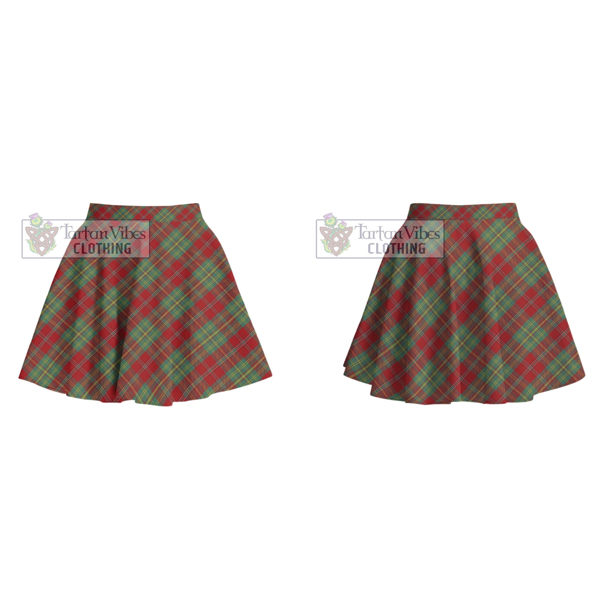 Tartan Vibes Clothing Leask Tartan Women's Plated Mini Skirt