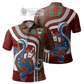 Leask Tartan Polo Shirt with Epic Bagpipe Style