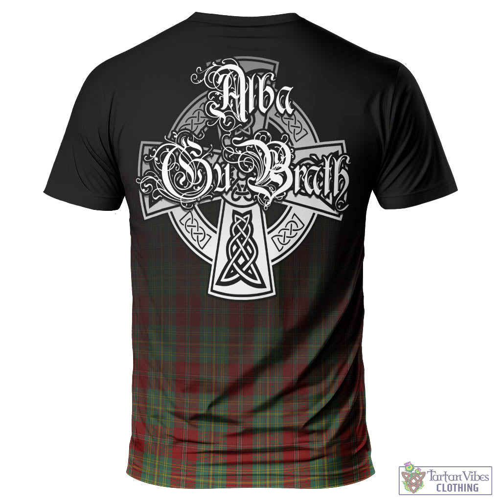 Tartan Vibes Clothing Leask Tartan T-Shirt Featuring Alba Gu Brath Family Crest Celtic Inspired