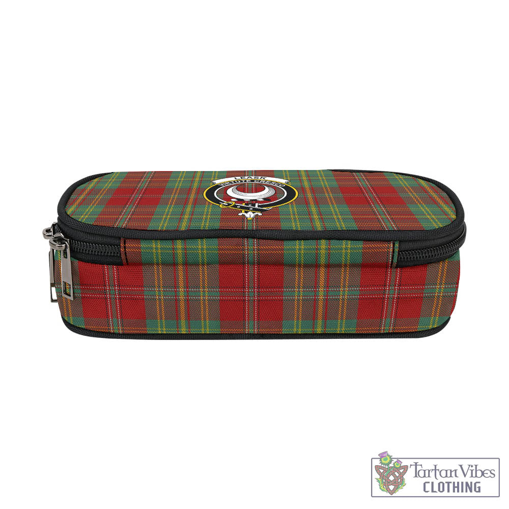 Tartan Vibes Clothing Leask Tartan Pen and Pencil Case with Family Crest