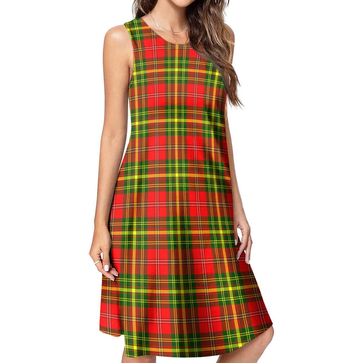 Leask Modern Tartan Womens Casual Dresses - Tartanvibesclothing