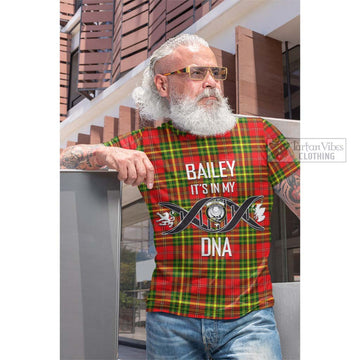 Leask Modern Tartan Cotton T-shirt with Family Crest DNA In Me Style