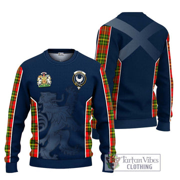 Leask Modern Tartan Ugly Sweater with Family Crest and Lion Rampant Vibes Sport Style